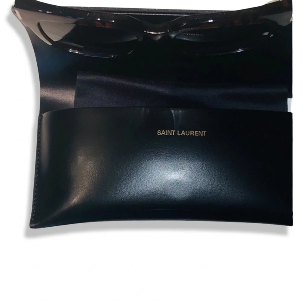 Yves Saint Laurent Black & Tortoise Leopard Print Sunglasses - Picture 6 of 10